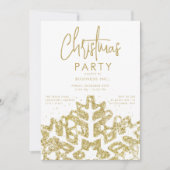 Elegant Gold Snowflake Corporate Kerstparty Kaart (Voorkant)