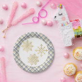 Elegant Gold Snowflake en geplakt Lijst Bord (Feest)