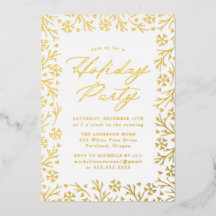 Elegant Gold Snowflake Holiday