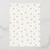 Elegant Gold Snowflake Holiday Folie Uitnodiging (Achterkant)