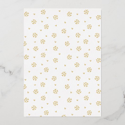 Elegant Gold Snowflake Holiday Folie Uitnodiging (Achterkant)