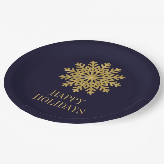Elegant Gold Snowflake Holiday Paper Bord (Gekanteld)