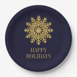 Elegant Gold Snowflake Holiday Paper Bord