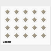 Elegant Gold Snowflake Holiday Sticker (Vel)