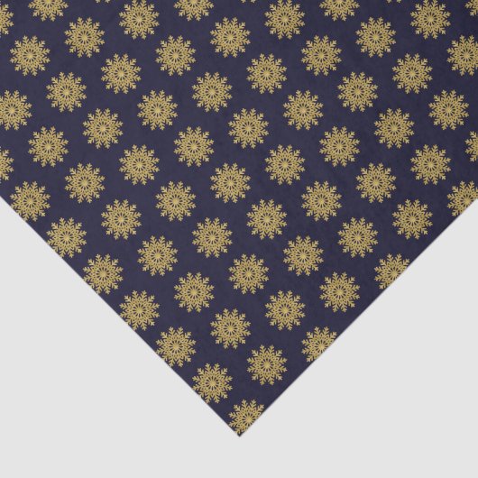 Elegant Gold Snowflake Holiday Tissue Paper Tissuepapier (Detail)