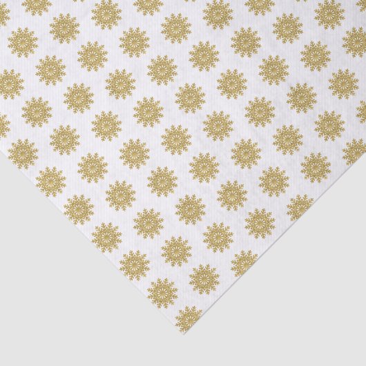 Elegant Gold Snowflake Holiday Tissue Paper Tissuepapier (Detail)