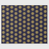 Elegant Gold Snowflake Holiday Wrapping Paper Cadeaupapier (Vlak)