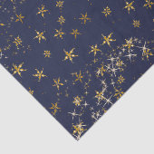 Elegant Gold Snowflake Kerstmis Rood Tissuepapier (Detail)