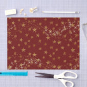 Elegant Gold Snowflake Kerstmis Rood Tissuepapier (Craft)