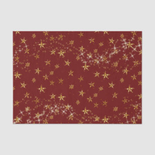 Elegant Gold Snowflake Kerstmis Rood Tissuepapier