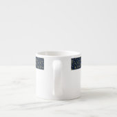 Elegant Gold Snowflake Winter Pattern Espresso Kop (Achterkant)