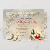 Elegant Gold Snowflakes, feestfeest voor bedrijven Kaart (Voorkant / Achterkant)