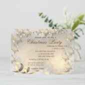 Elegant Gold Snowflakes, feestfeest voor bedrijven Kaart (Staand voorkant)