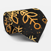 Elegant Gold Snowflakes kerst | Necktie Stropdas (Opgerold)