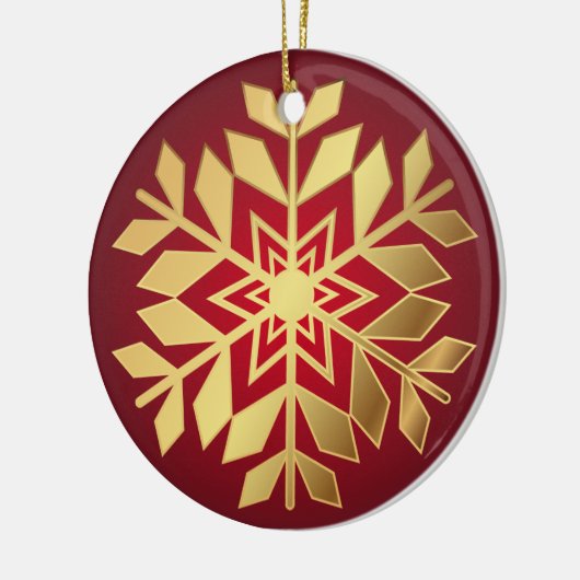 Elegant Gold Snowflakes kerst | Versiering Keramisch Ornament (Links)