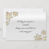 Elegant Gold Snowflakes, kerstboom, foto (Achterkant)