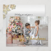 Elegant Gold Snowflakes, kerstboom, foto (Voorkant / Achterkant)