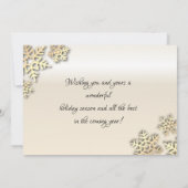 Elegant Gold Snowflakes, kerstboom, uw foto (Achterkant)