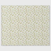 Elegant Gold Snowflakes kerstpapier Cadeaupapier (Vlak)