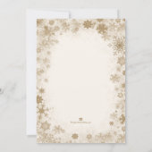 Elegant Gold Snowflakes kerstvieringen (Achterkant)