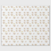 Elegant Gold Snowflakes Merry Kerstry Cadeaupapier (Vlak)