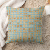 Elegant, Gold Soft Blue Polkadot Pattern Kussen (Deken)