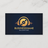 Elegant Gold Songwriter Muziekproducent DJ Logo Visitekaartje (Achterkant)