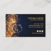 Elegant Gold Songwriter Muziekproducent DJ Logo Visitekaartje (Voorkant)