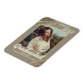 Elegant Gold Sparking Photo Afstuderen Magneet (Linkerzijde)