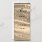 Elegant Gold Sparkle 16th Birthday Program Menu Kaart (Achterkant)