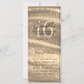 Elegant Gold Sparkle 16th Birthday Program Menu Kaart (Voorkant)