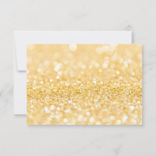 ELEGANT Gold sparkle ALL OCCASION RSVP (Achterkant)
