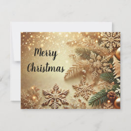 Elegant Gold Sparkle Christmas Background Horizont Feestdagenkaart