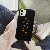 Elegant Gold Sparkle gepersonaliseerd script Afstu Case-Mate iPhone Case
