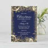 Elegant Gold Sparkle Glitter-kerstfeest Kaart (Staand voorkant)
