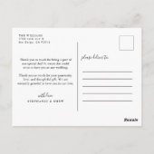 Elegant Gold Sparkle Weddenschap Hartelijk dank Briefkaart (Achterkant)