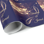 Elegant Gold Sparkle Wrapping Paper Cadeaupapier (Rol Hoek)