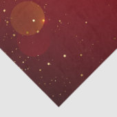 Elegant Gold Sparkles en Bokeh op Red Holiday Tissuepapier (Detail)