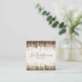 Elegant Gold Sparks Drives La Trattoria Restaurant Vierkante Visitekaartje (Staand voorkant)