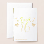Elegant Gold Specialized Sweet 16e verjaardag Foli Folie Kaarten (Met envelop)