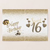 Elegant Gold Specialized Sweet 16e verjaardag Foli Folie Kaarten (Binnen)