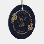 Elegant Gold Specialized Wedding Ceramic Ornament (Rechts)