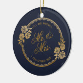 Elegant Gold Specialized Wedding Ceramic Ornament (Links)