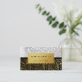 Elegant Gold Species met Bokeh Visitekaartje (Staand voorkant)