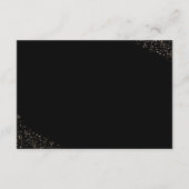 Elegant Gold Speckle Calligrafie — Gegevens Informatiekaartje (Achterkant)