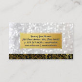 Elegant Gold Spect met Bokeh Glamor Visitekaartje (Achterkant)