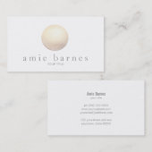Elegant Gold Sphere - minimalistisch wit Visitekaartje (Voorkant / Achterkant)