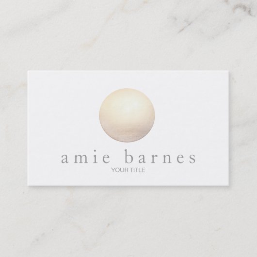 Elegant Gold Sphere - minimalistisch wit Visitekaartje (Voorkant)