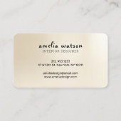 Elegant Gold Splatter en zwarte druppelverf Visitekaartje (Achterkant)