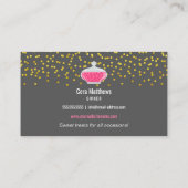 Elegant Gold Sprinkles Snoep Buffet Visitekaartje (Achterkant)